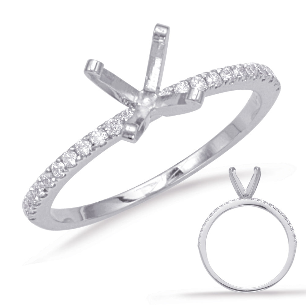 14K White Gold 0.15ct Semi Mount