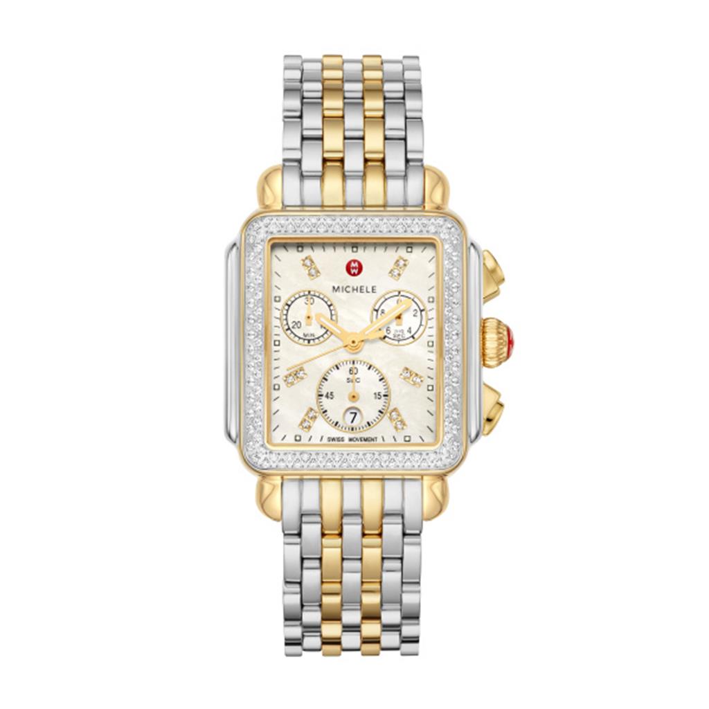 Deco Two-Tone 18K Gold-Plated Diamond Watch