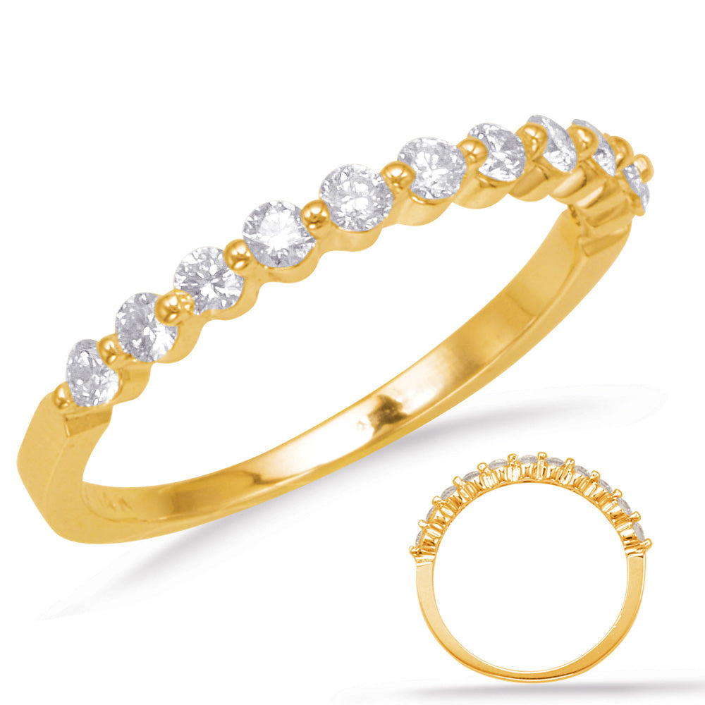 14K Yellow Gold 0.43ct Round Diamond Band