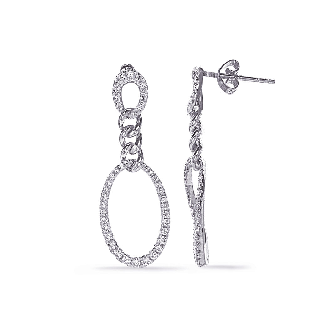 White Gold Diamond Earring