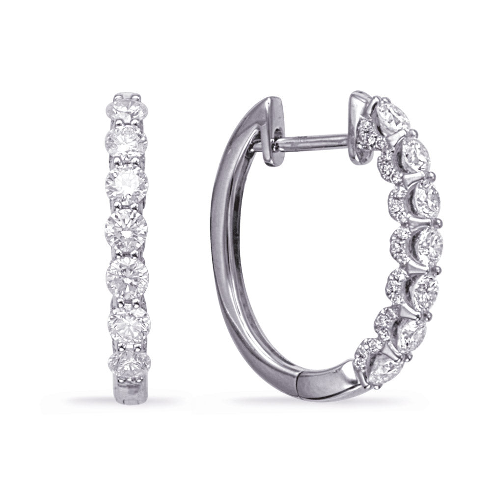 White Gold Diamond Earring