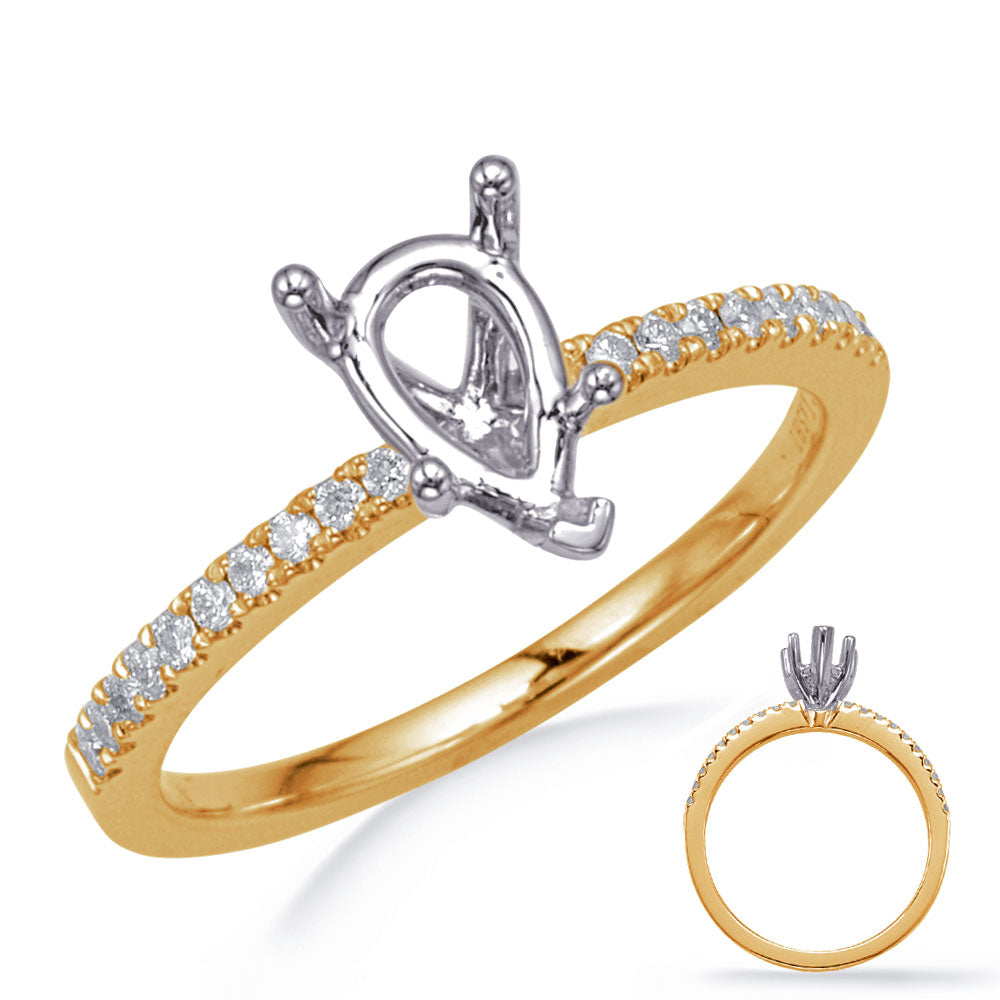 Yellow & White Gold Engagement Ring