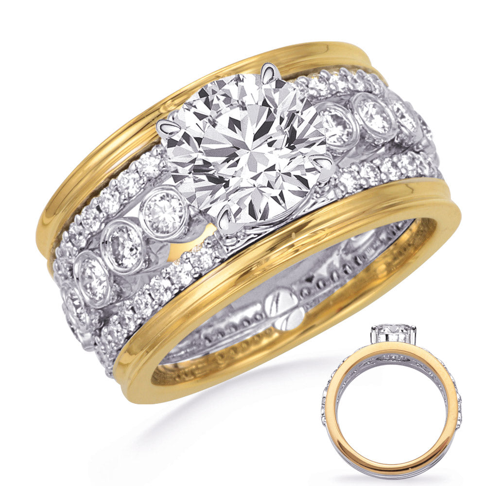 Yellow & White Gold Engagement Ring