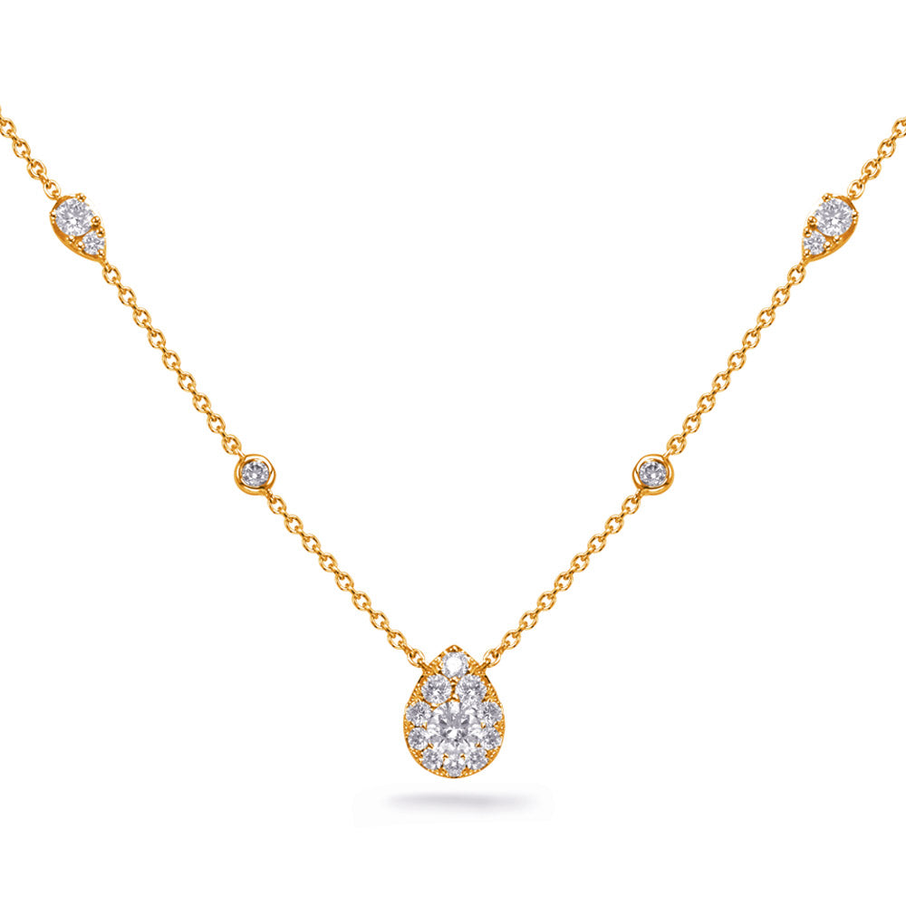 Yellow Gold Diamond Necklace