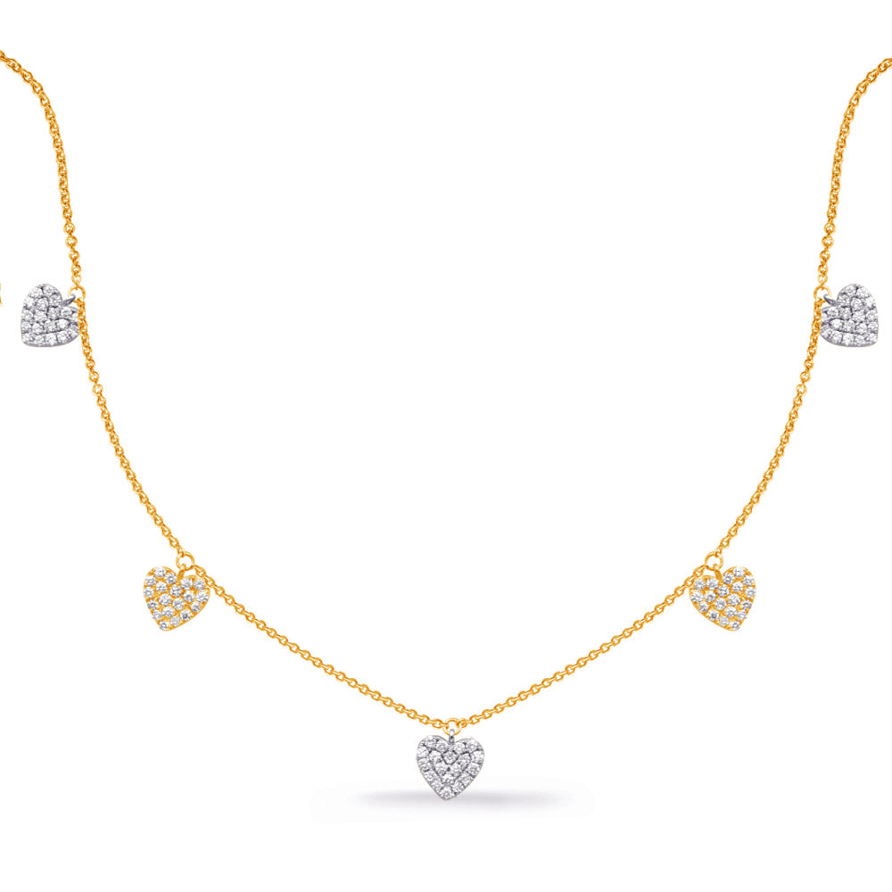 White & Yellow Gold Diamond Necklace