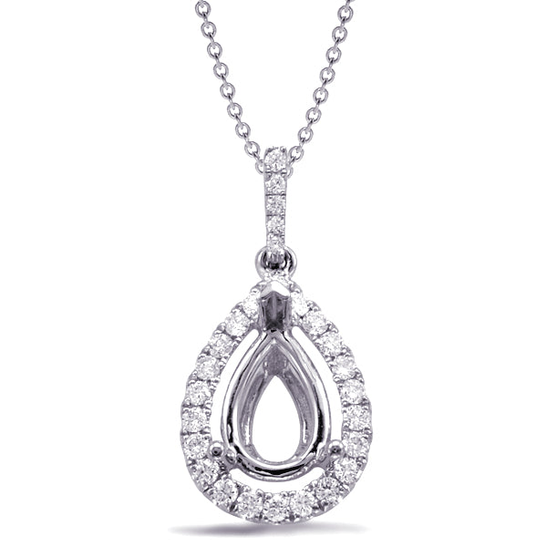 Diamond Pendant For 7x5mm Pear Center