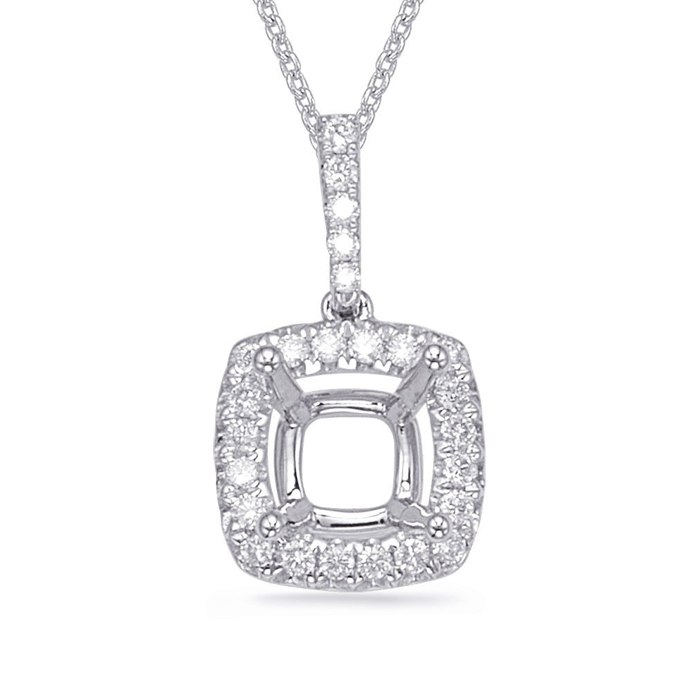 Diamond Pendant For 4.1mm Cushion