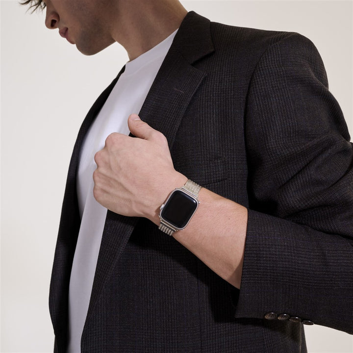 Smart Watch Strap, Sterling Silver, 18MM