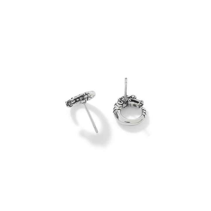 Naga Stud Earrings, Sterling Silver