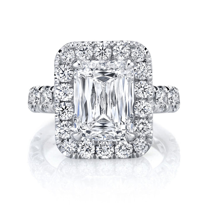 Platinum 5.02ct Cushion Diamond Ring