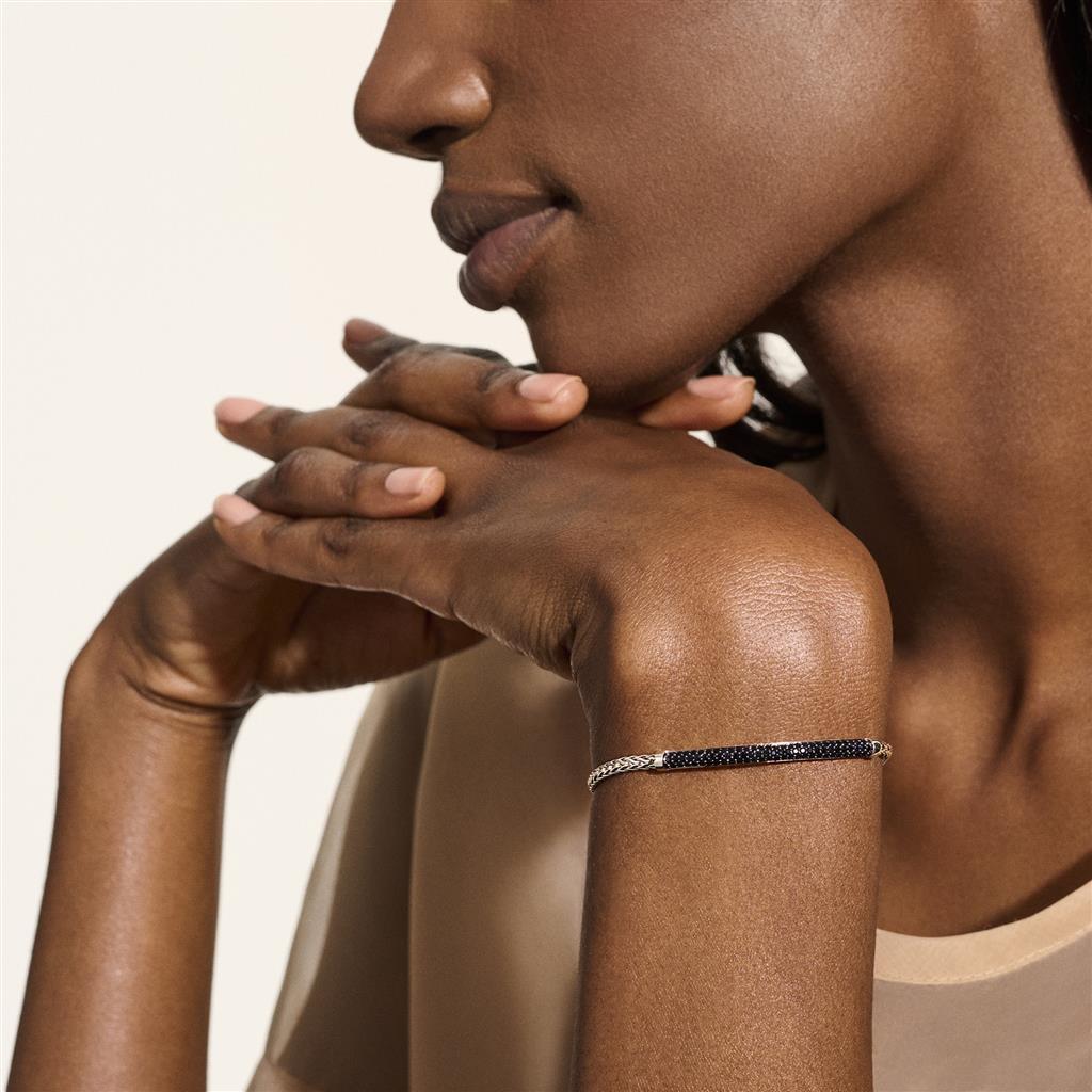 JH Essential Pavé Bracelet, Sterling Silver, Gemstones, 2.5MM