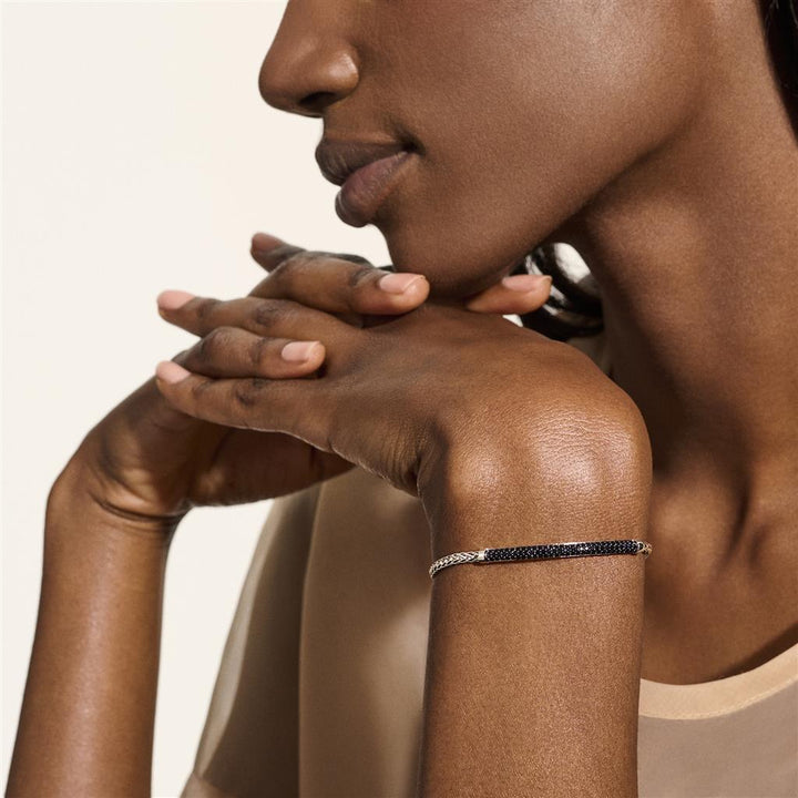 JH Essential Pavé Bracelet, Sterling Silver, Gemstones, 2.5MM