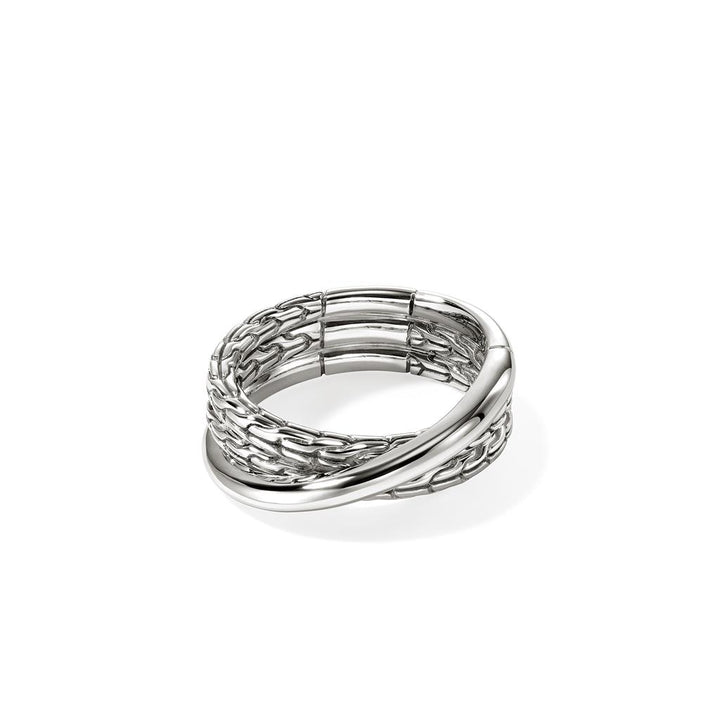 JH Essential Crossover Ring, Sterling Silver