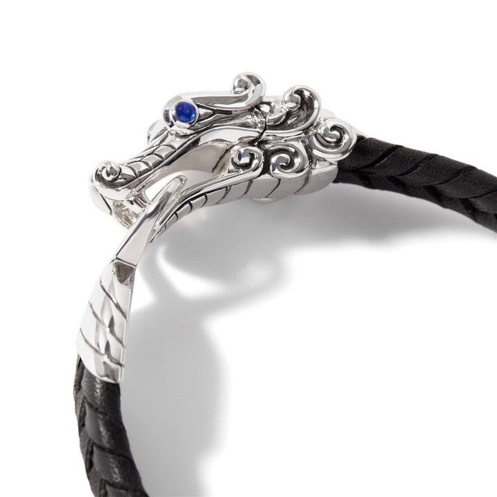 Naga Bracelet, Sterling Silver, Leather