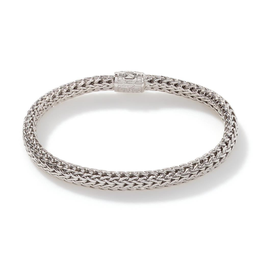 Icon Bracelet, Silver, Diamonds, 6.5MM
