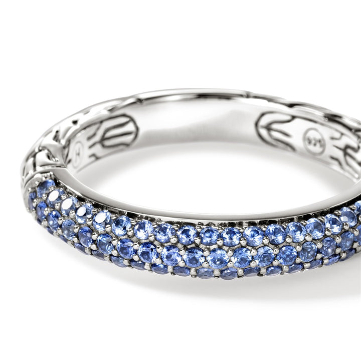 JH Essential Pavé Band Ring, Sterling Silver, Gemstones, 3.5MM