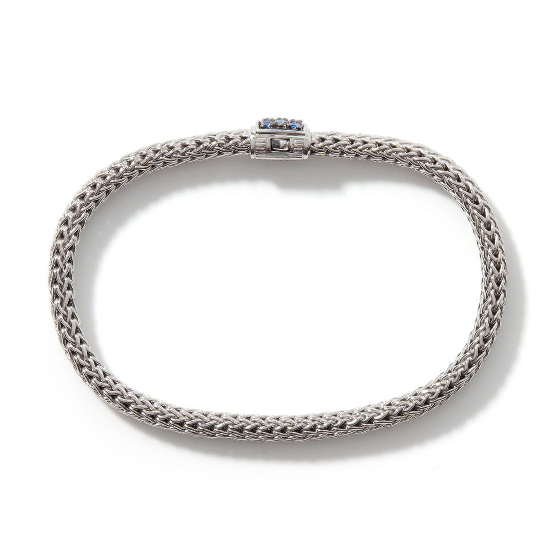 Icon Bracelet, Sterling Silver, Pavé, 5MM
