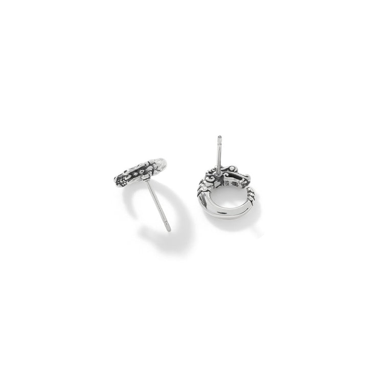 Naga Stud Earrings, Sterling Silver