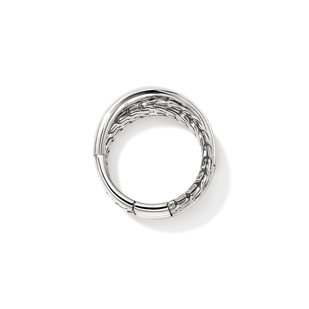 JH Essential Crossover Ring, Sterling Silver