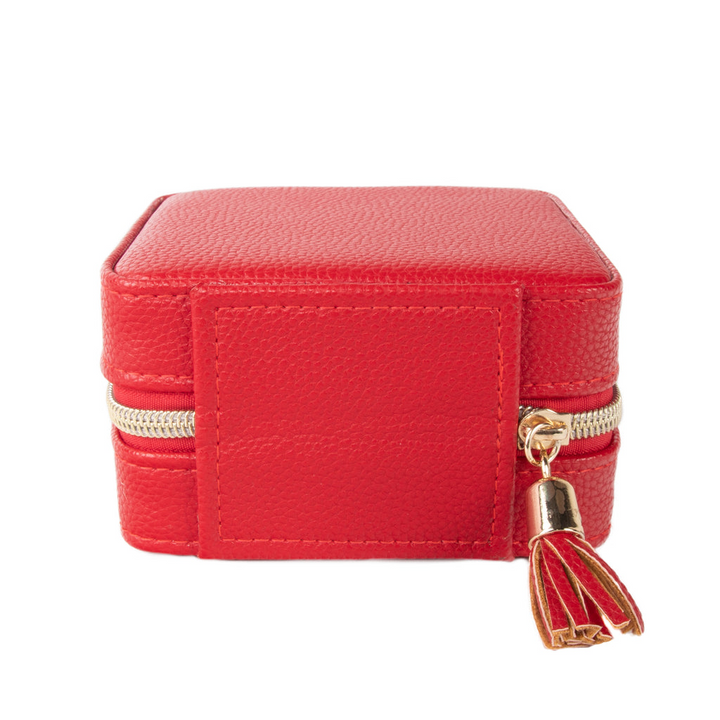 Leah Red Travel Jewelry Case