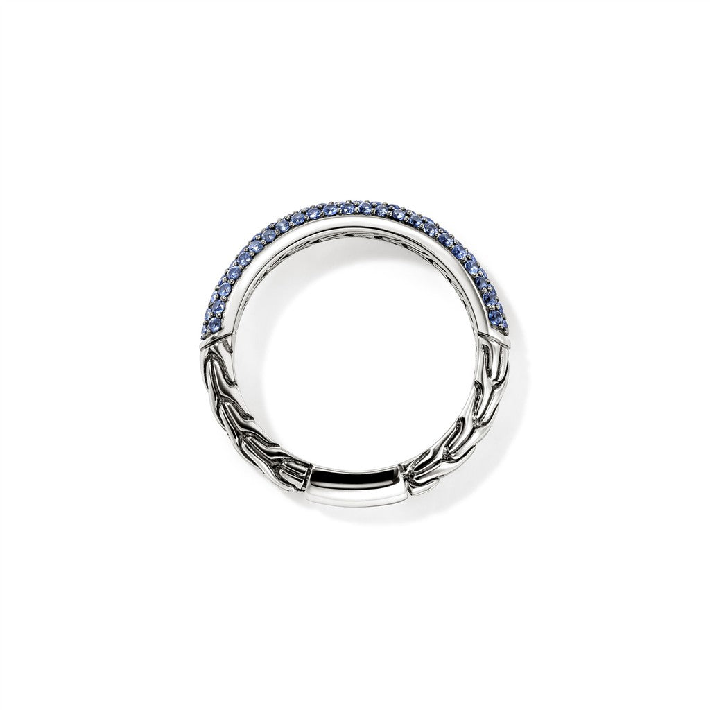 JH Essential Pavé Band Ring, Sterling Silver, Gemstones, 3.5MM