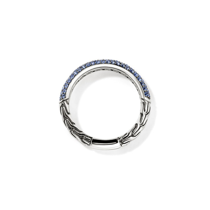 JH Essential Pavé Band Ring, Sterling Silver, Gemstones, 3.5MM