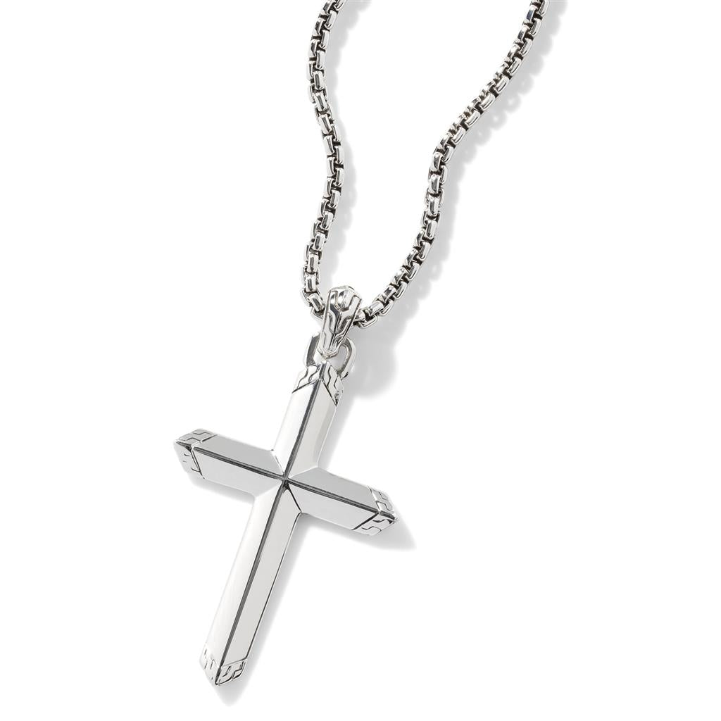 Cross Pendant Necklace, Sterling Silver