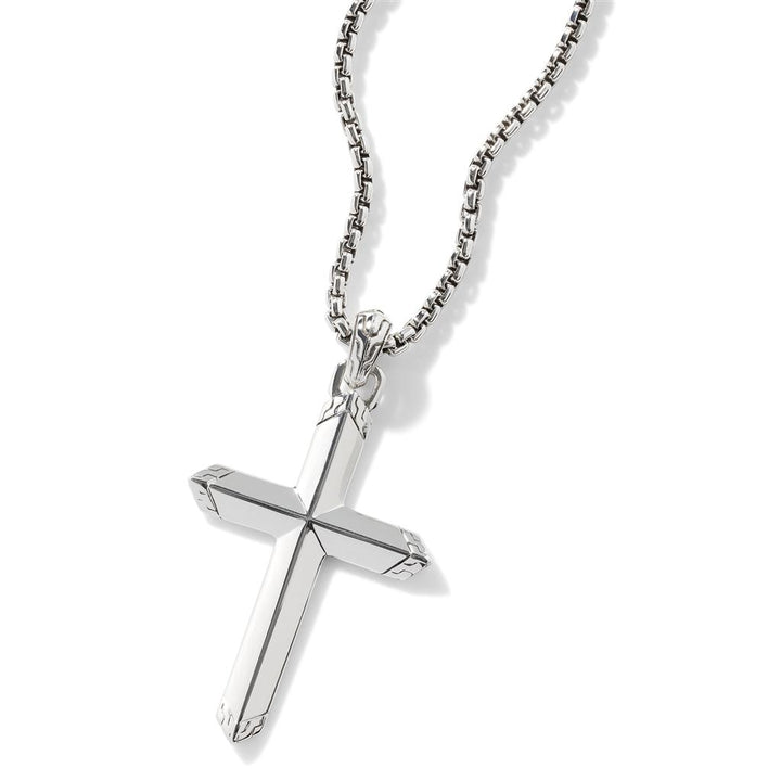 Cross Pendant Necklace, Sterling Silver