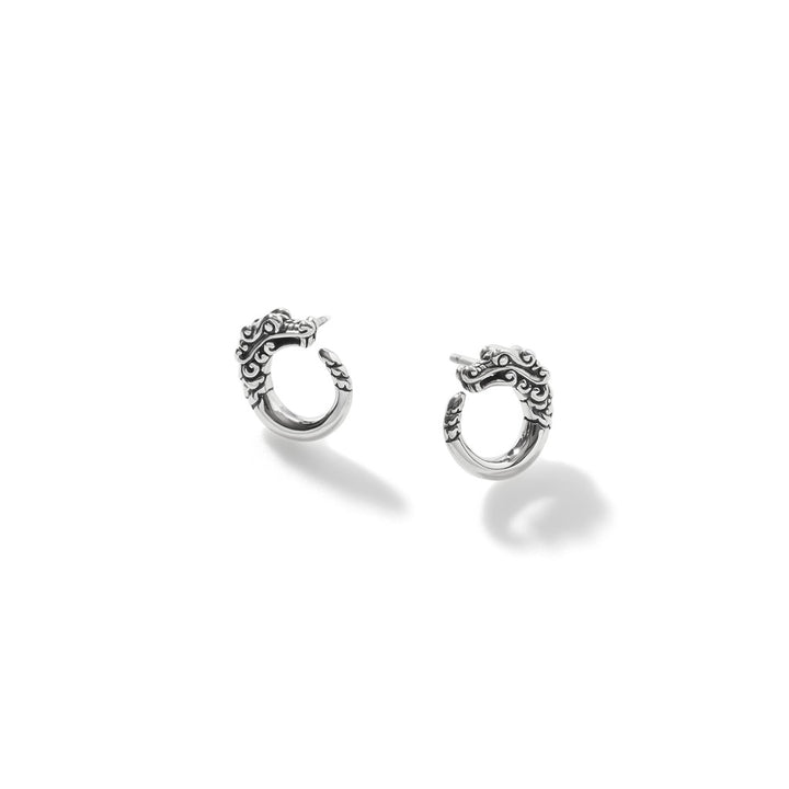 Naga Stud Earrings, Sterling Silver