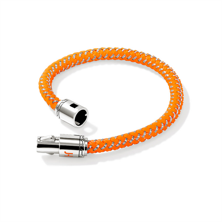 Cord Bracelet, Sterling Silver, Rubber