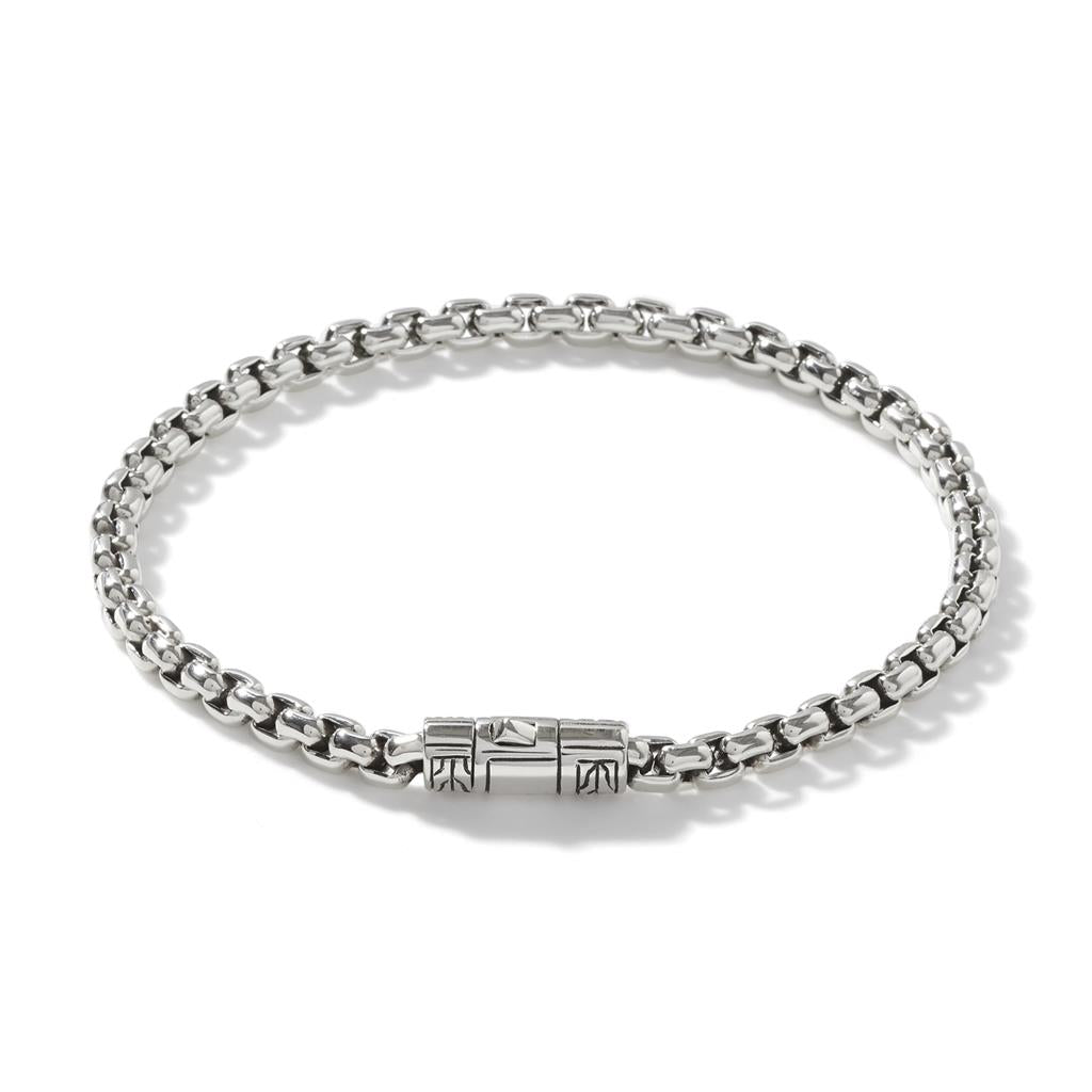 Box Chain Bracelet, Sterling Silver, 4MM