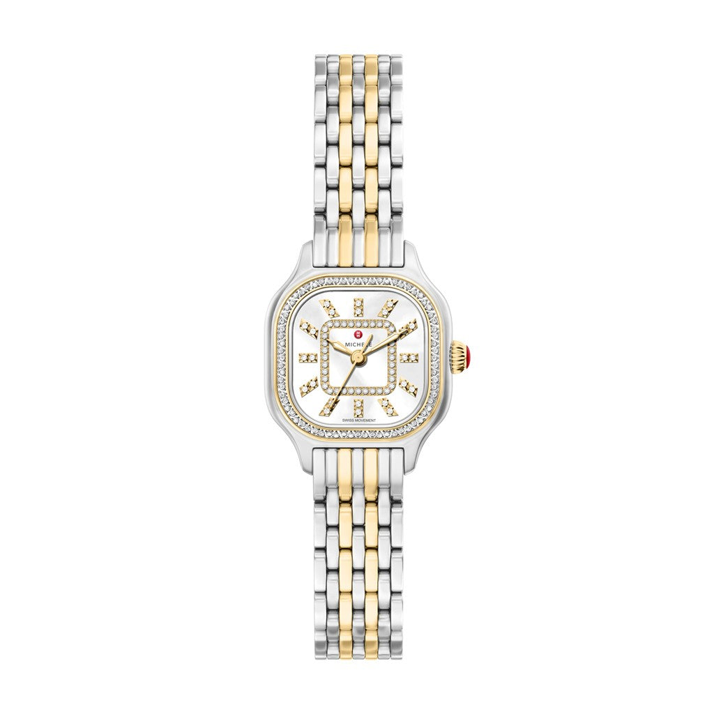 Meggie Mini Diamond Two-Tone 18K Gold-Plated Stainless Steel Watch
