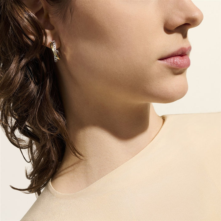 JH Essential Crossover Earring, Gold, Sterling Silver, 20.5MM