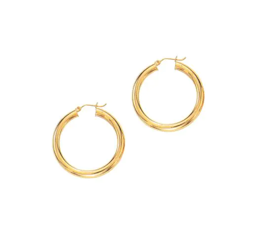 14K Gold 5x40mm Hoops