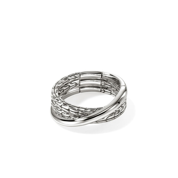 JH Essential Crossover Ring, Sterling Silver