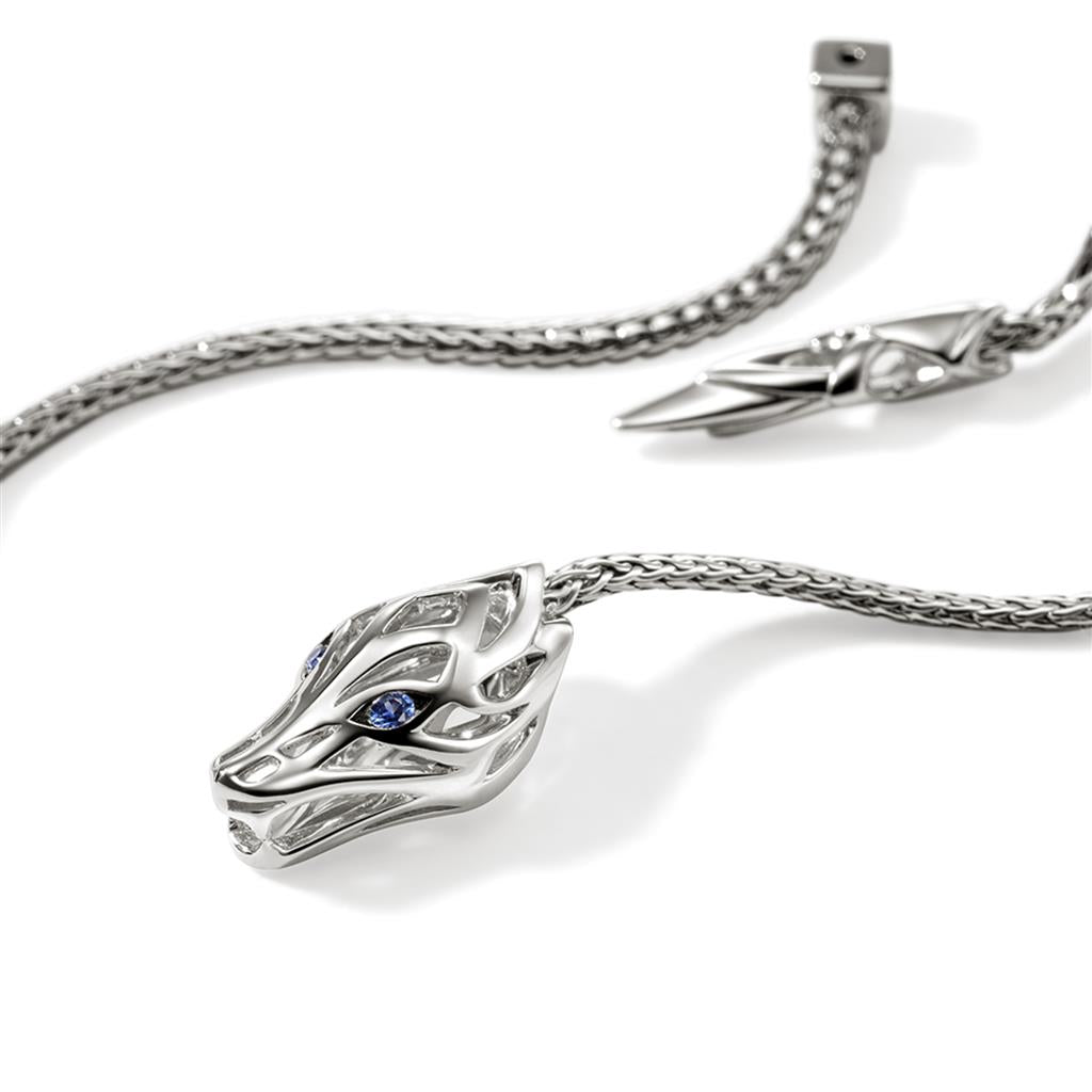 Naga Drop Earrings, Sterling Silver