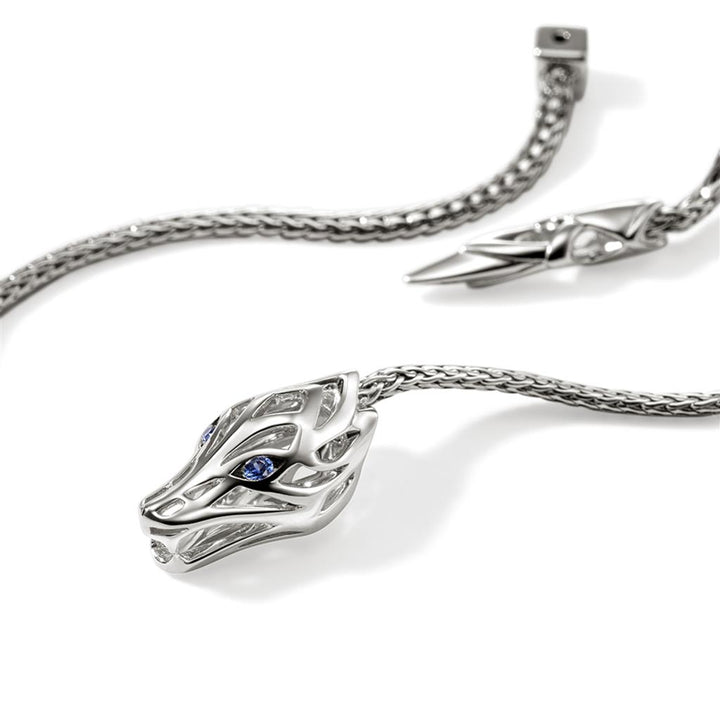 Naga Drop Earrings, Sterling Silver