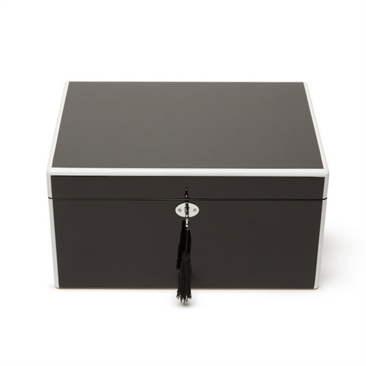 Black & White Laurel Jewelry Box