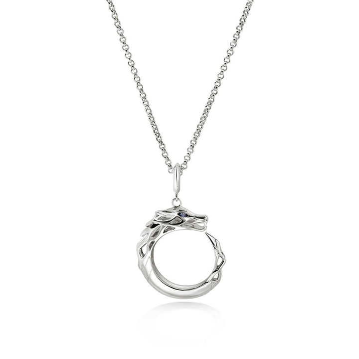 Naga Pendant Necklace, Sterling Silver