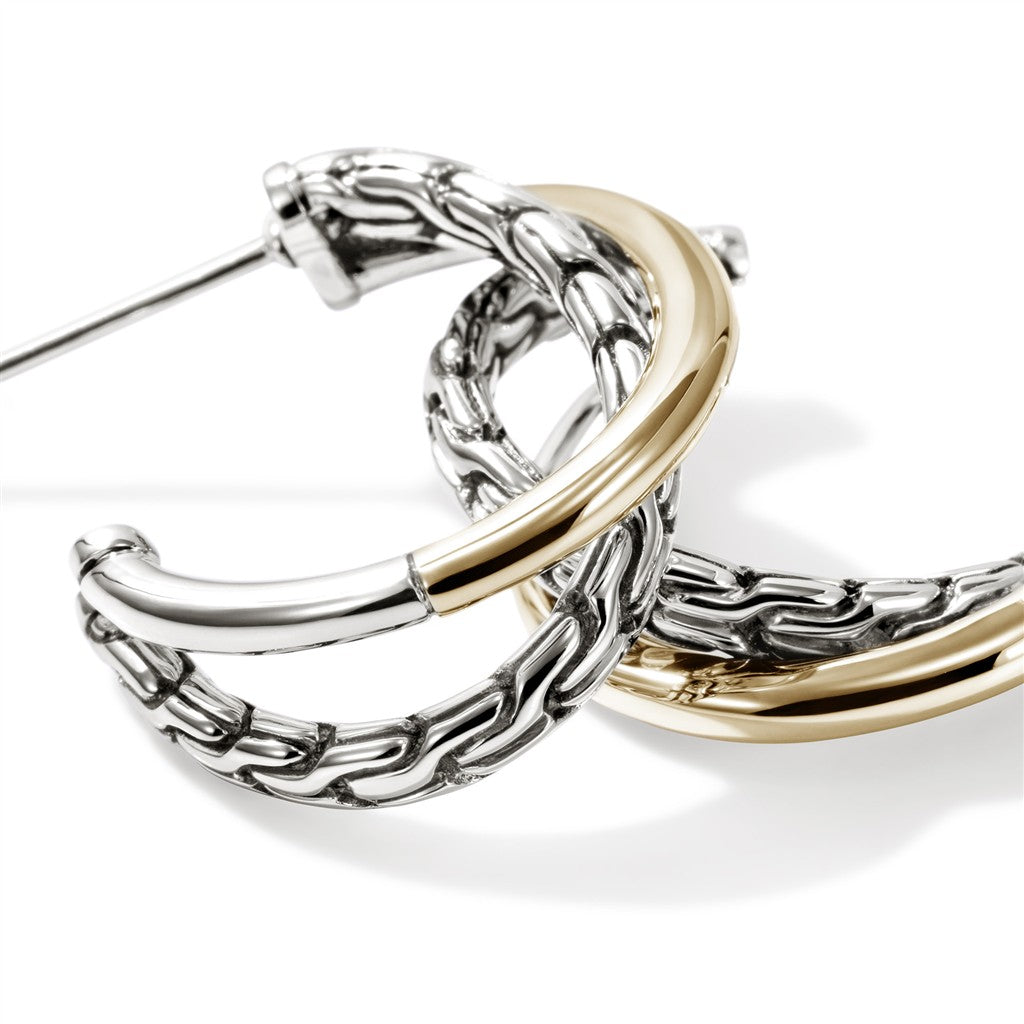 JH Essential Crossover Earring, Gold, Sterling Silver, 20.5MM