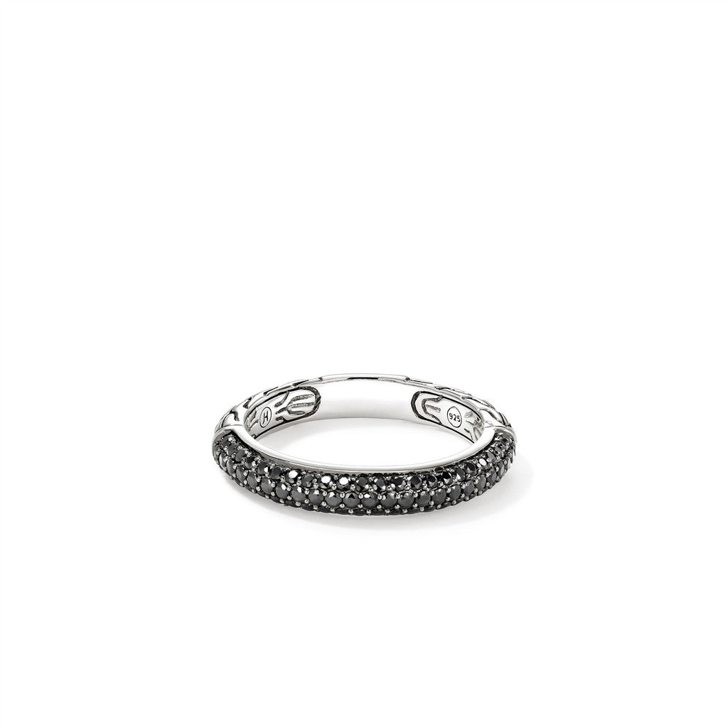 JH Essential Pavé Band Ring, Sterling Silver, Gemstones, 3.5MM