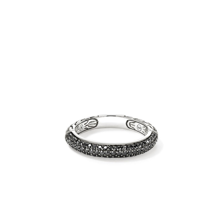JH Essential Pavé Band Ring, Sterling Silver, Gemstones, 3.5MM