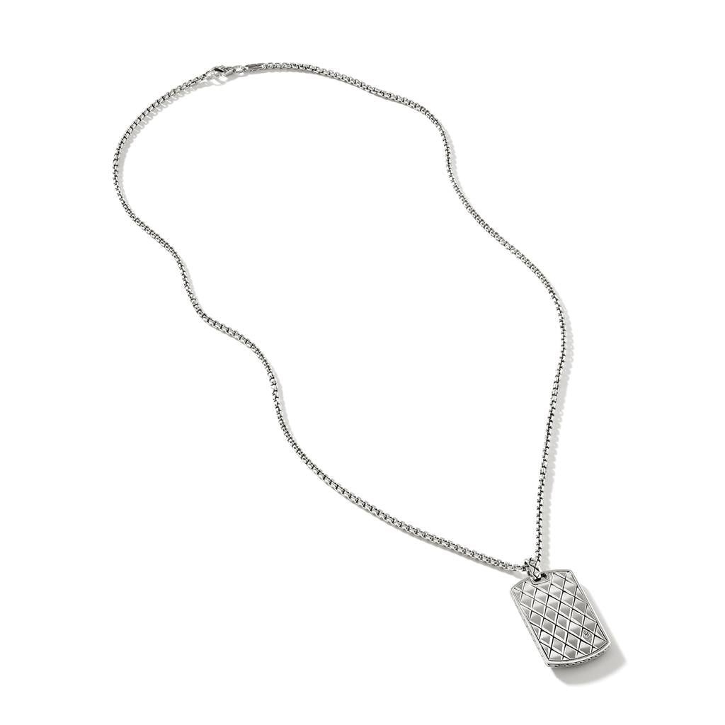 Naga Tag Necklace, Sterling Silver