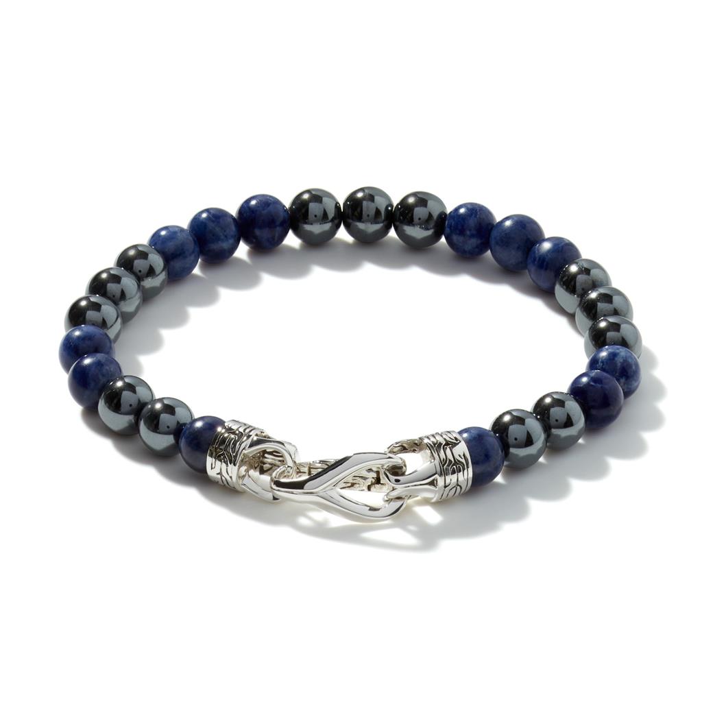 Beaded Bracelet, Sterling Silver, Gemstones