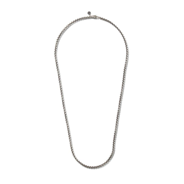 Naga Box Chain Necklace, Silver, 3.7MM