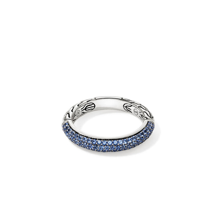 JH Essential Pavé Band Ring, Sterling Silver, Gemstones, 3.5MM