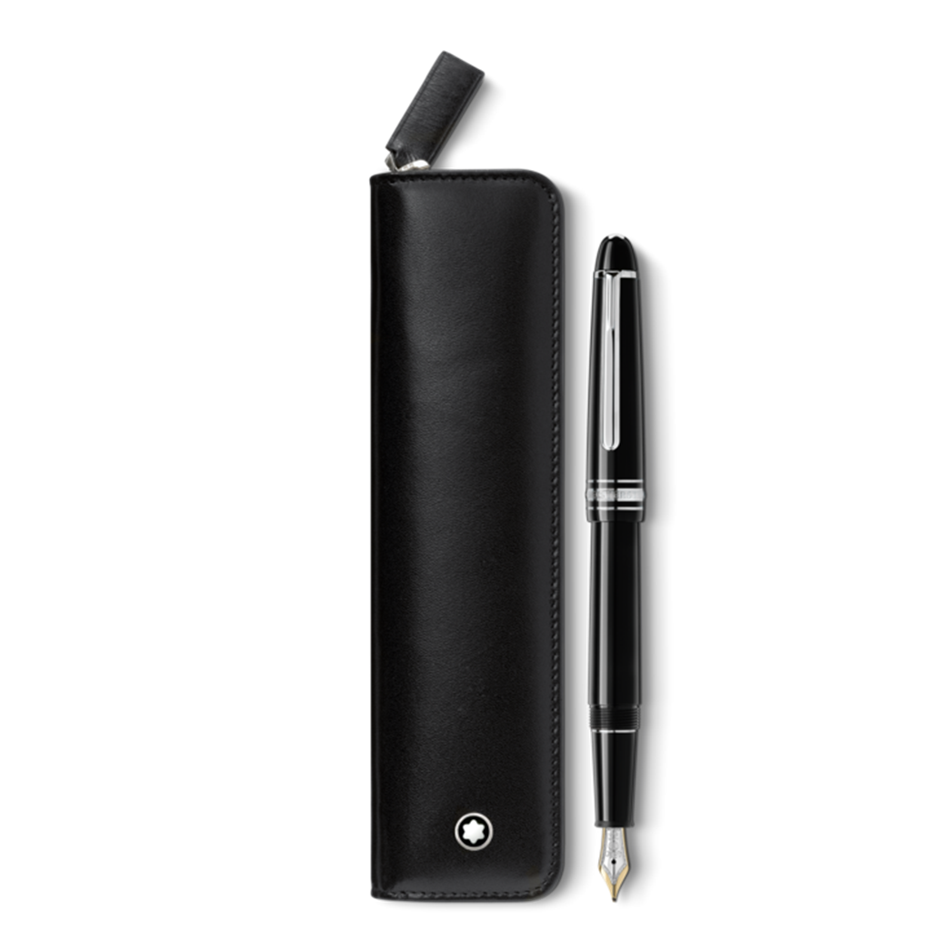 Set with the Meisterstück classique platinum-coated fountain pen and Montblanc 1 pen pouch with zip.