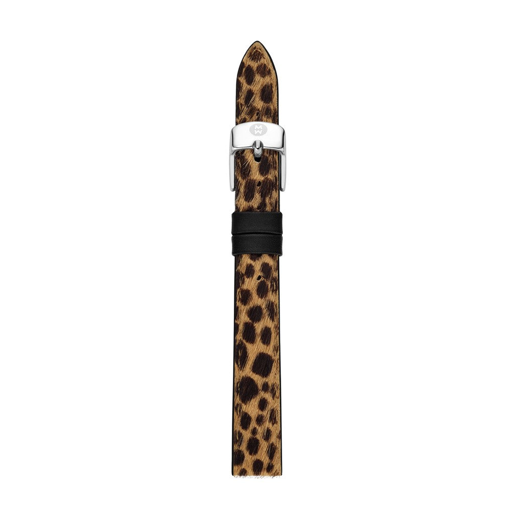12mm Leopard Print Pony Hair Leather Strap