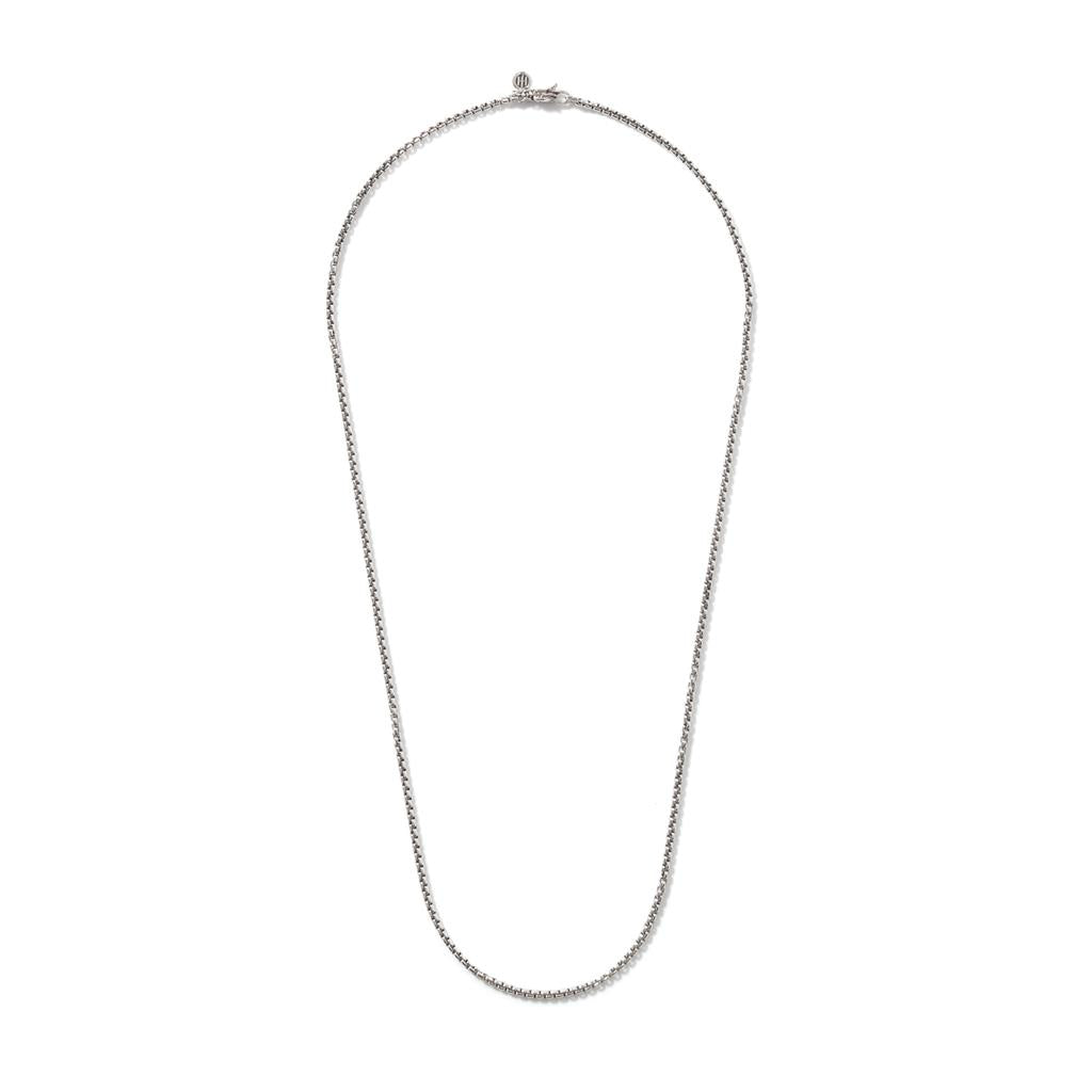 Naga Box Chain Necklace, Silver, 2.7MM