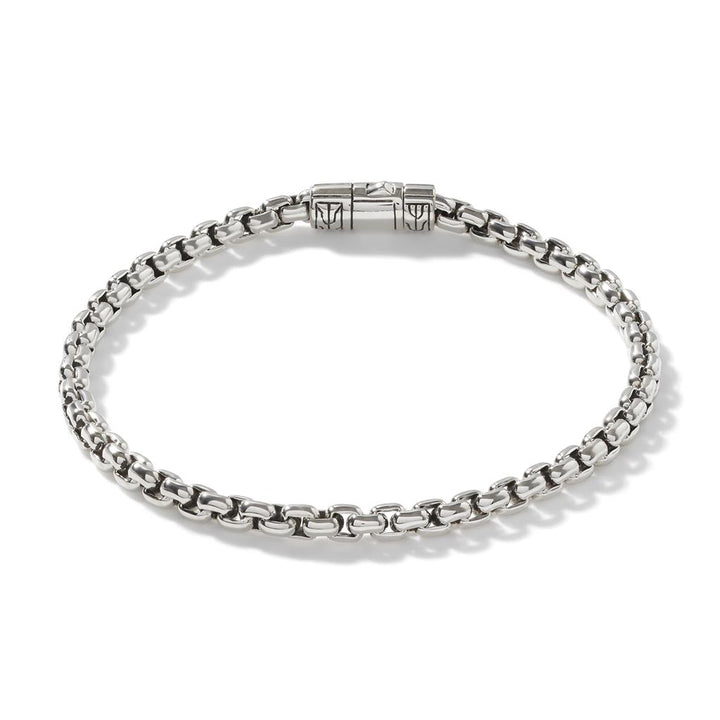 Box Chain Bracelet, Sterling Silver, 4MM